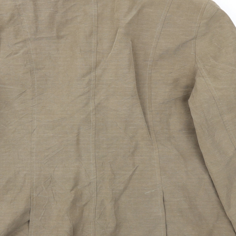 SF COLLECTION Womens Beige Ikat Jacket Blazer Size 20