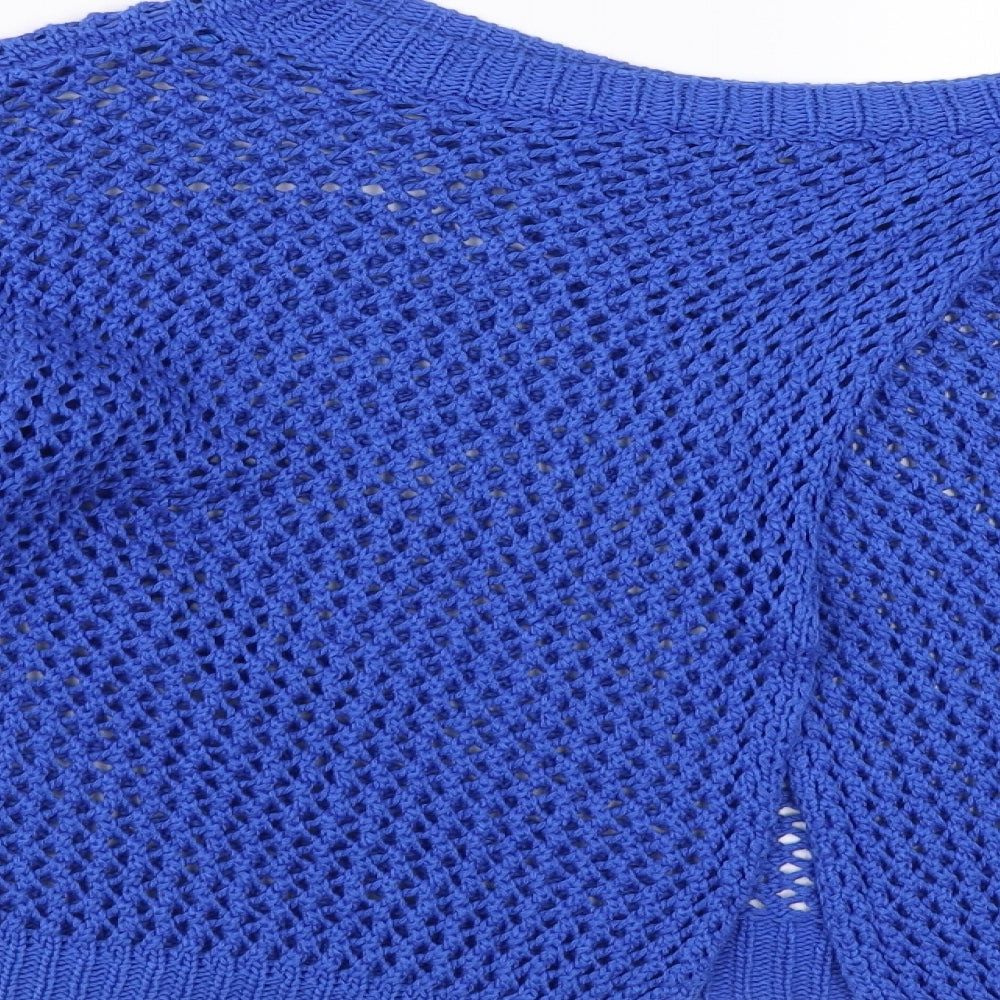 Marble Womens Blue Pullover Jumper Size S