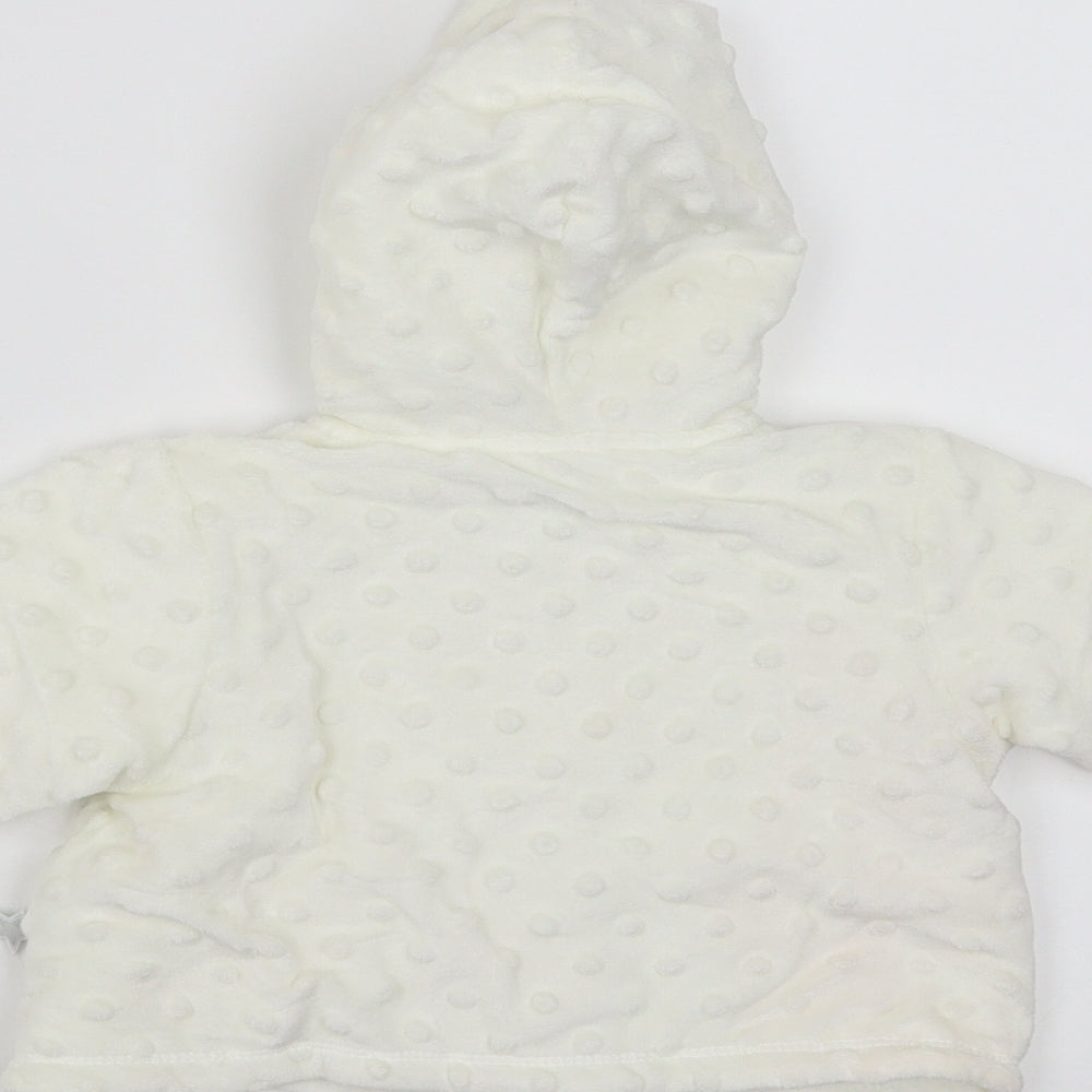 Zip Zap Girls Ivory Polka Dot Cardigan Jumper Size 0-3 Months - hooded