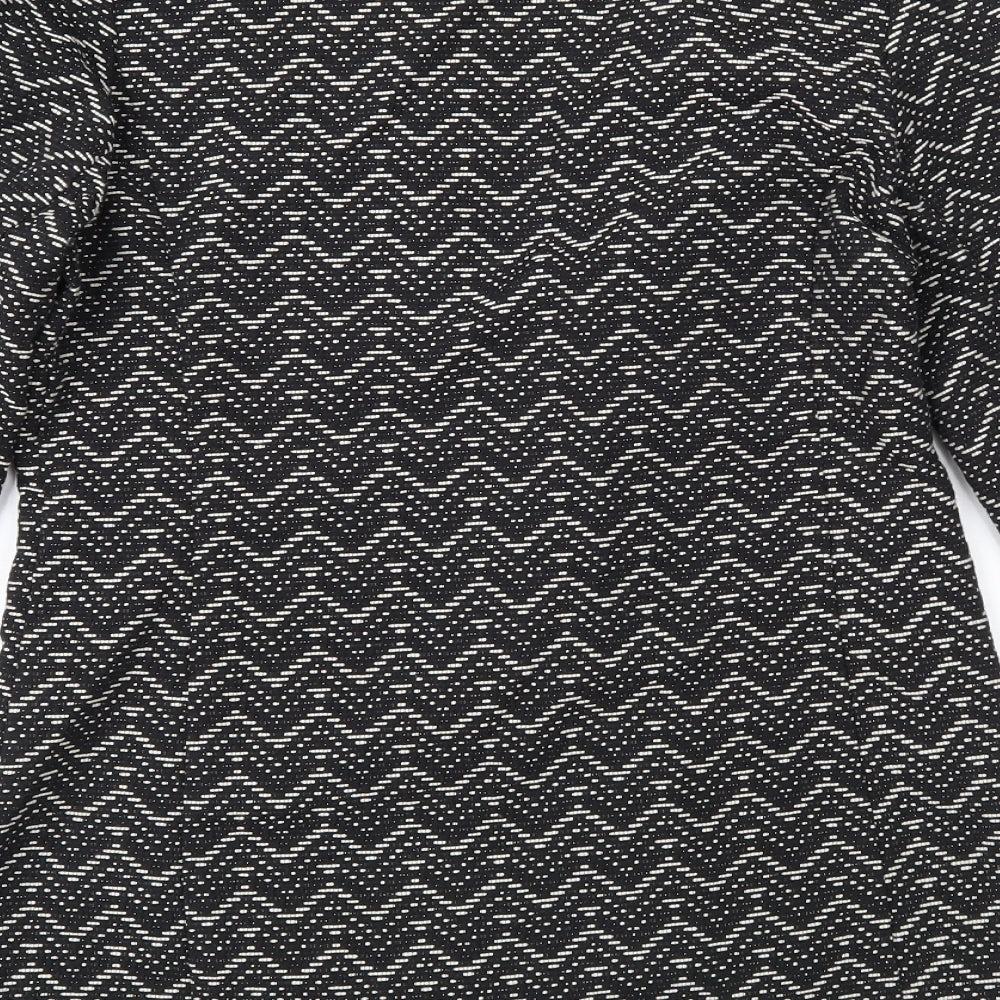 Belle Vere Womens Black Geometric Jacket Size 12