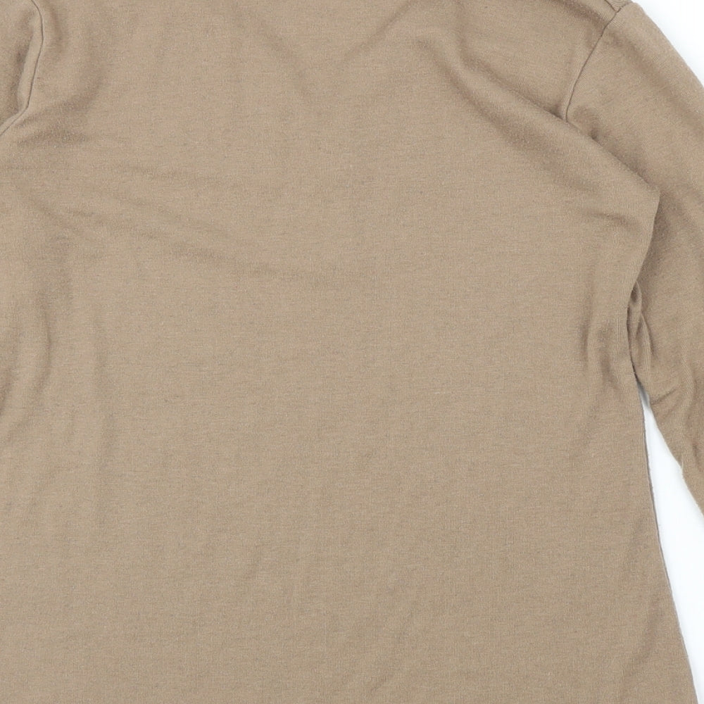 Eunice Lai Womens Beige Basic Blouse Size S