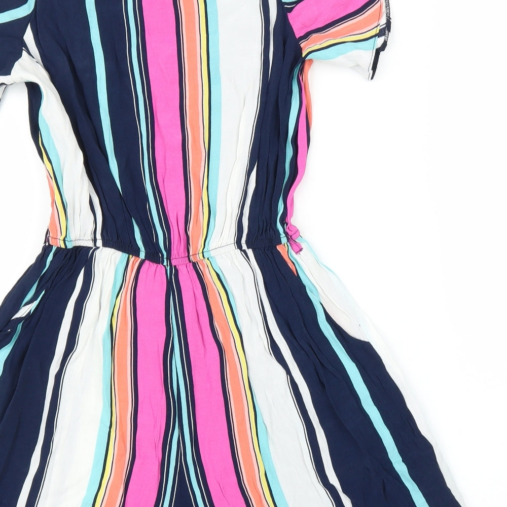 F&F Womens Multicoloured Striped Romper One-Piece Size 10