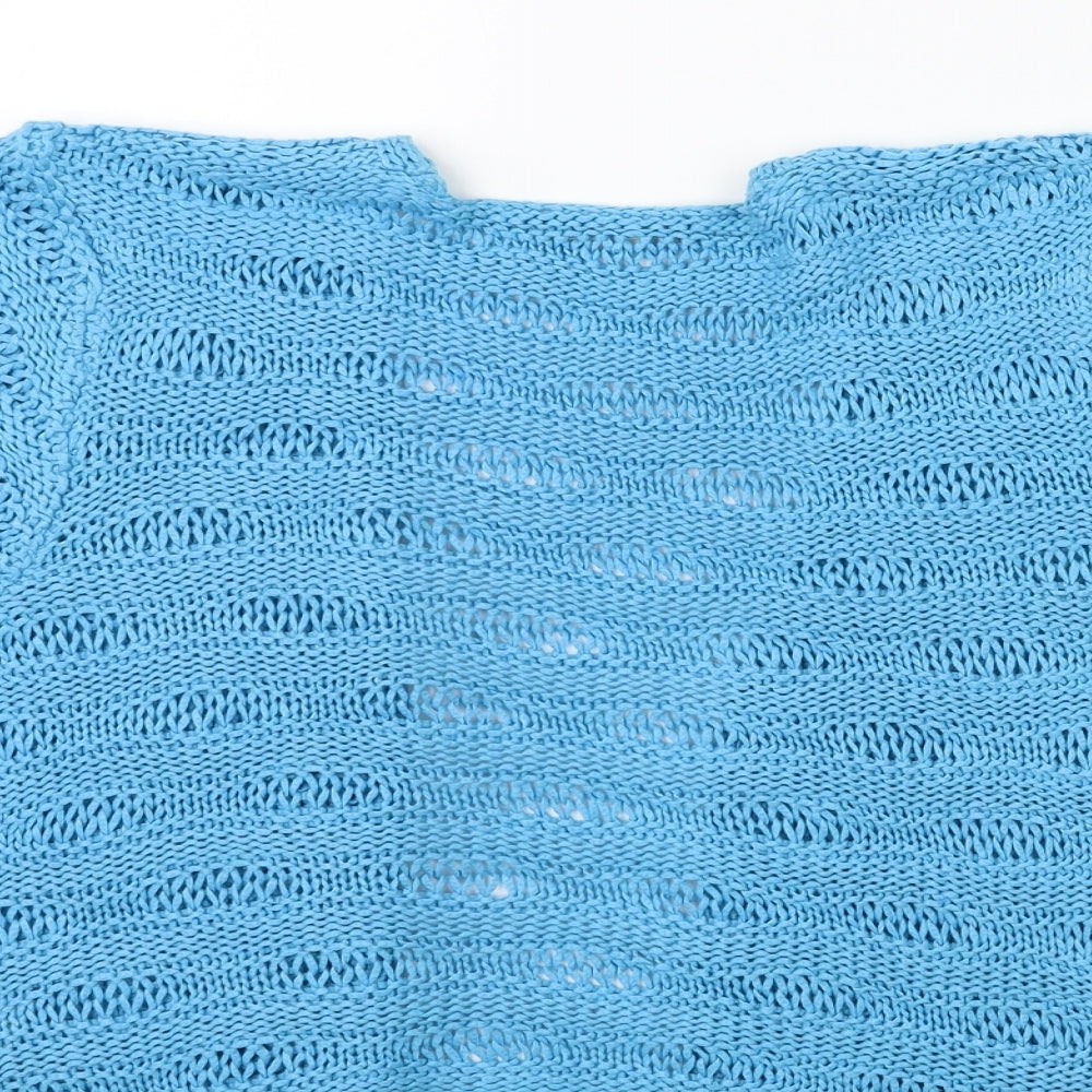 TU Womens Blue Knit Cardigan Jumper Size 14