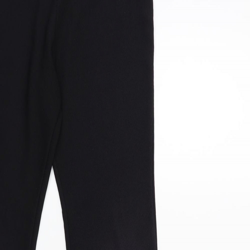 Preworn Womens Black Trousers Size 10 L28 in