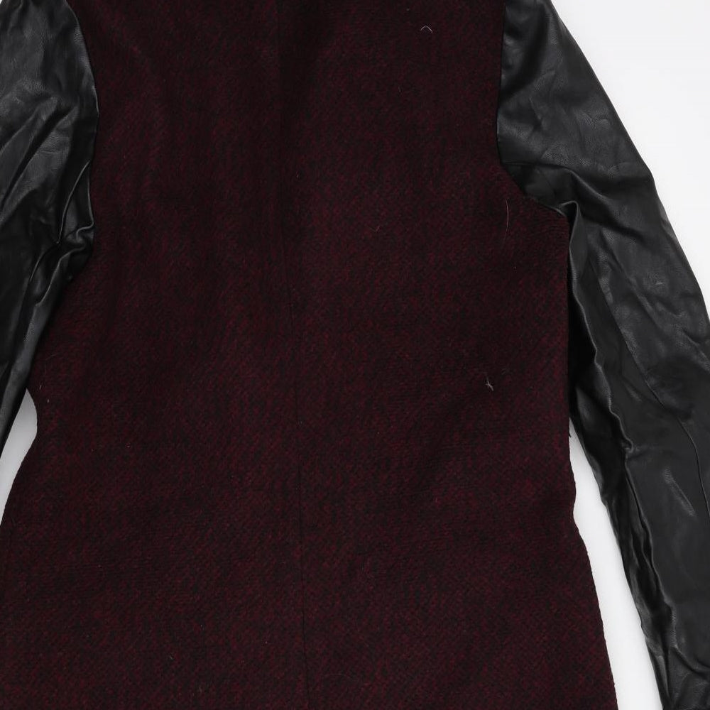 By Henry Holland Womens Red Overcoat Coat Size 14