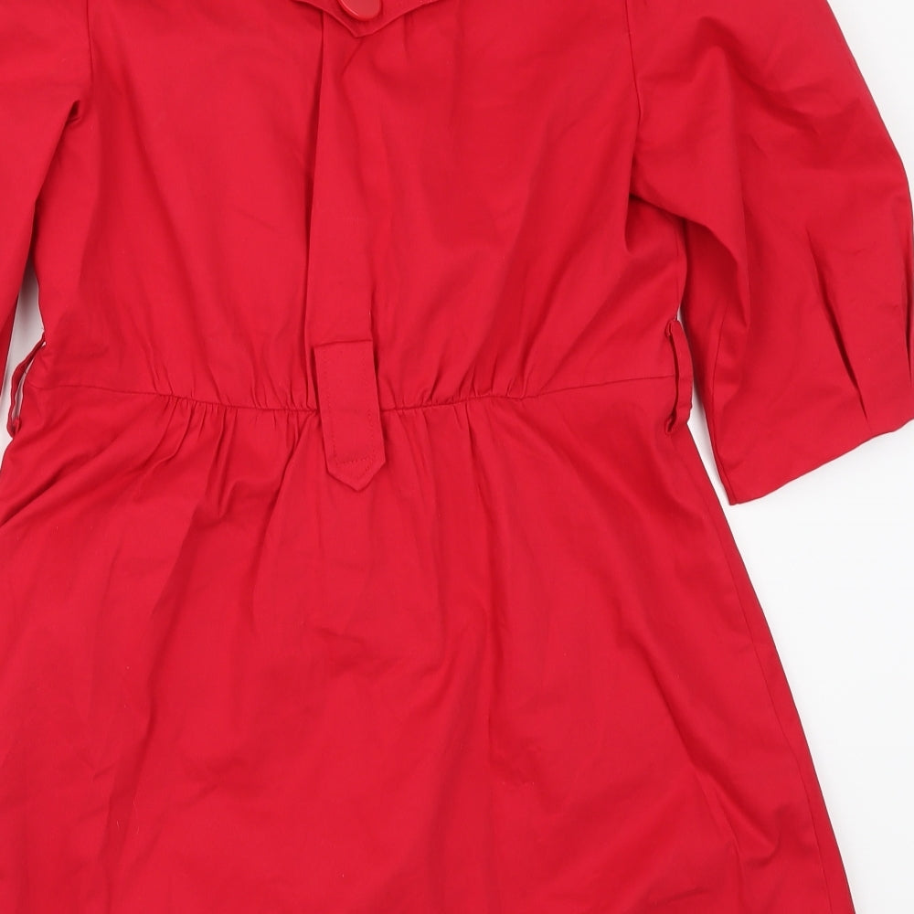 Atmosphere Womens Red Pea Coat Coat Size 12