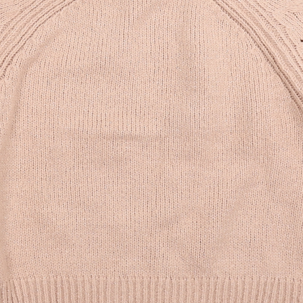 George Womens Beige Knit Pullover Jumper Size S