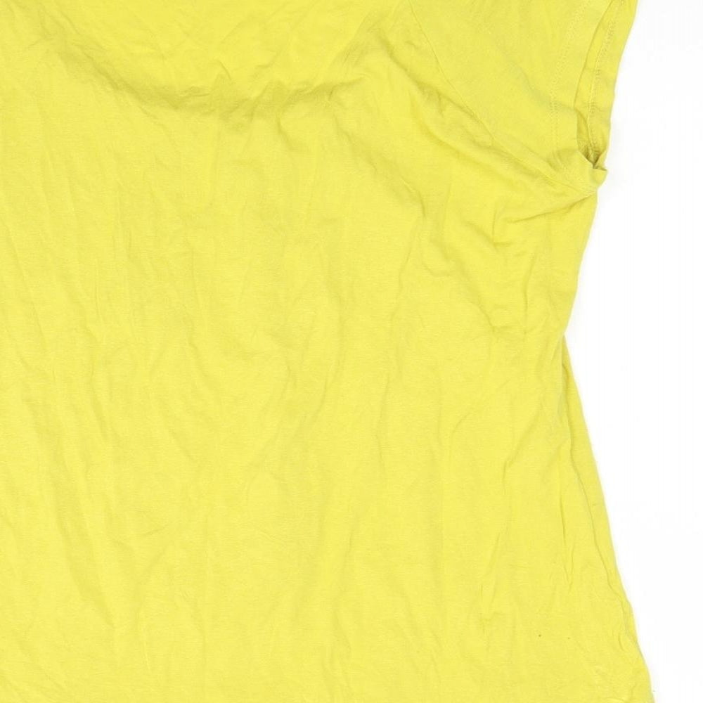 H&M Womens Yellow Basic T-Shirt Size M