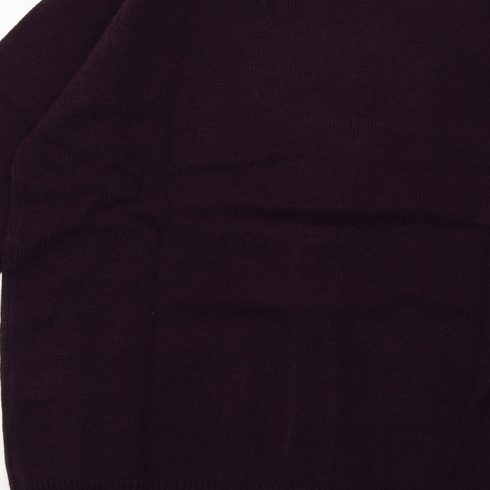 Daxon Womens Purple Knit Cardigan Jumper Size 14