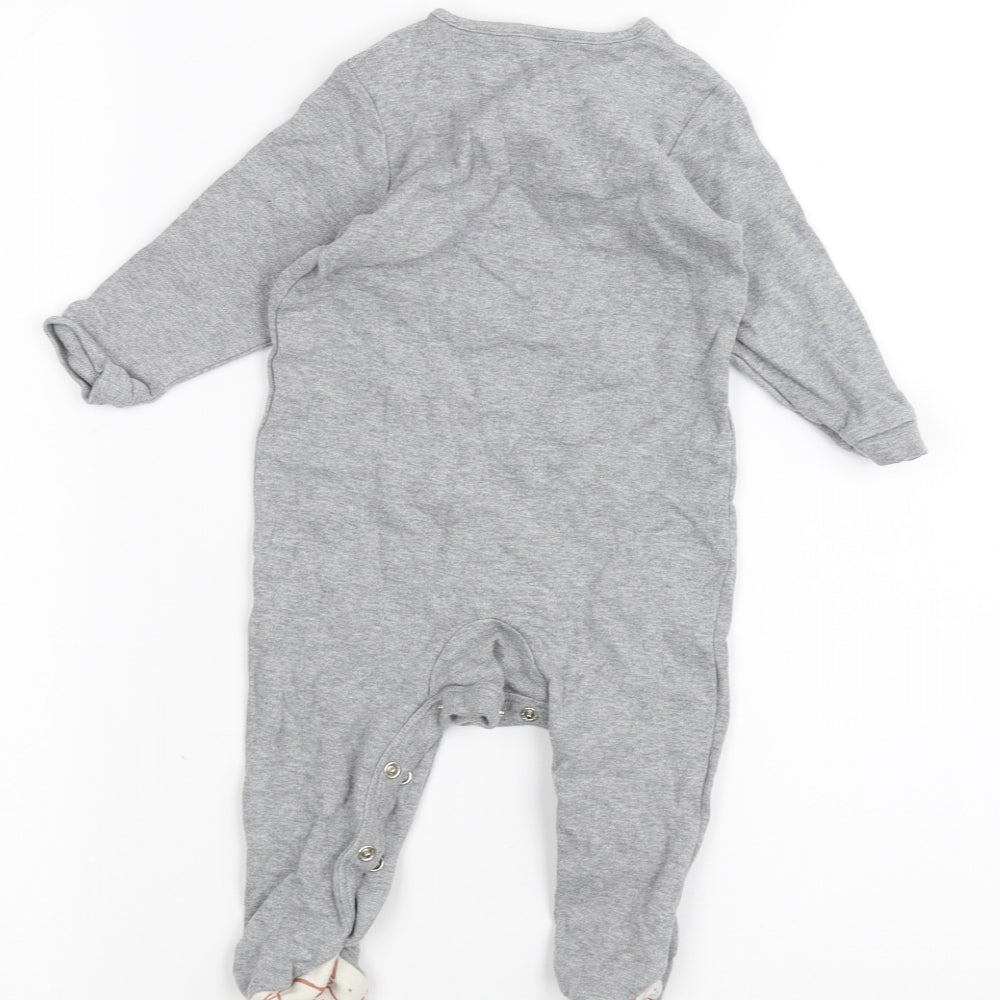 Marks and Spencer Baby Grey Babygrow One-Piece Size 6-9 Months