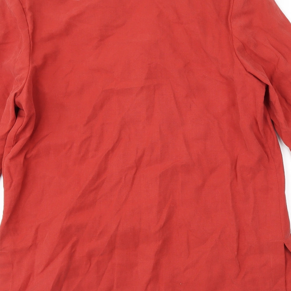 M&S Womens Red Jacket Blazer Size 12