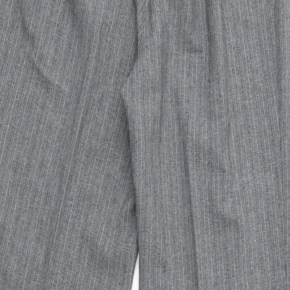 Marks and Spencer Womens Green Striped Trousers Size 10 L23 in
