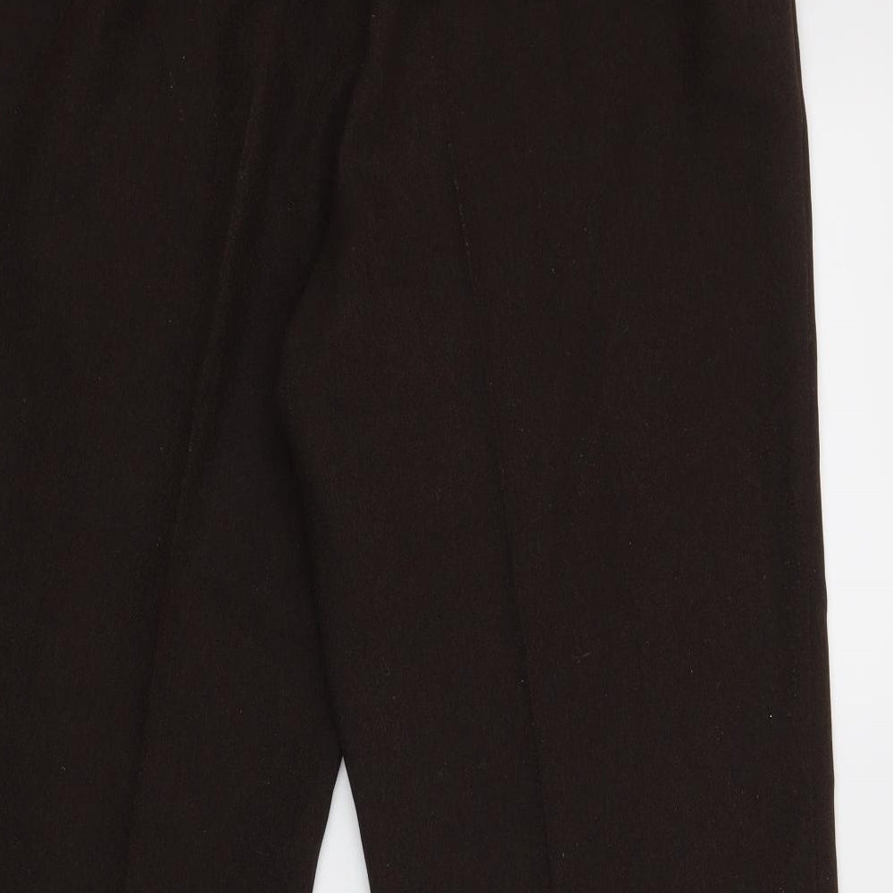 M&S Womens Brown Dress Pants Trousers Size 14 L26 in