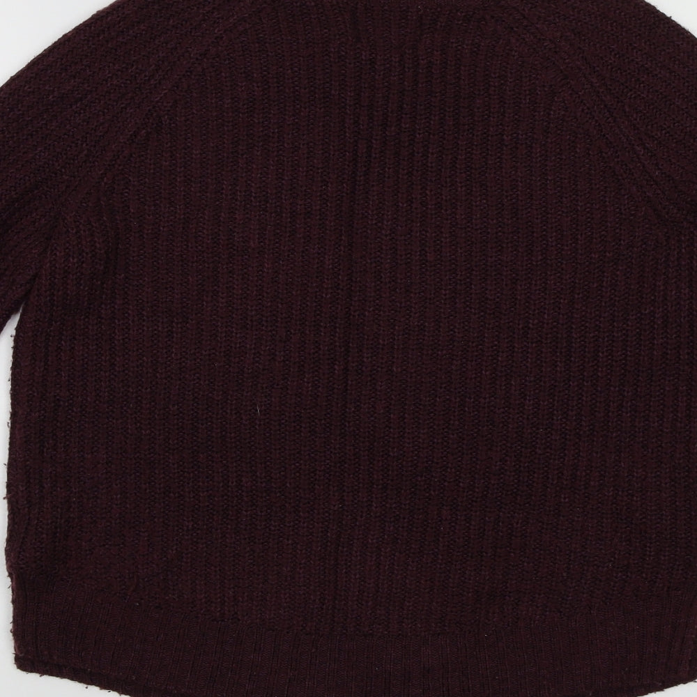 Papaya Womens Purple Knit Pullover Jumper Size 10