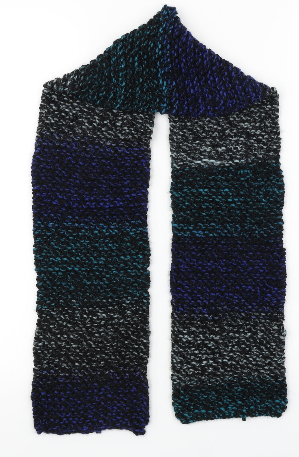 Unbranded Unisex Blue Striped Scarf