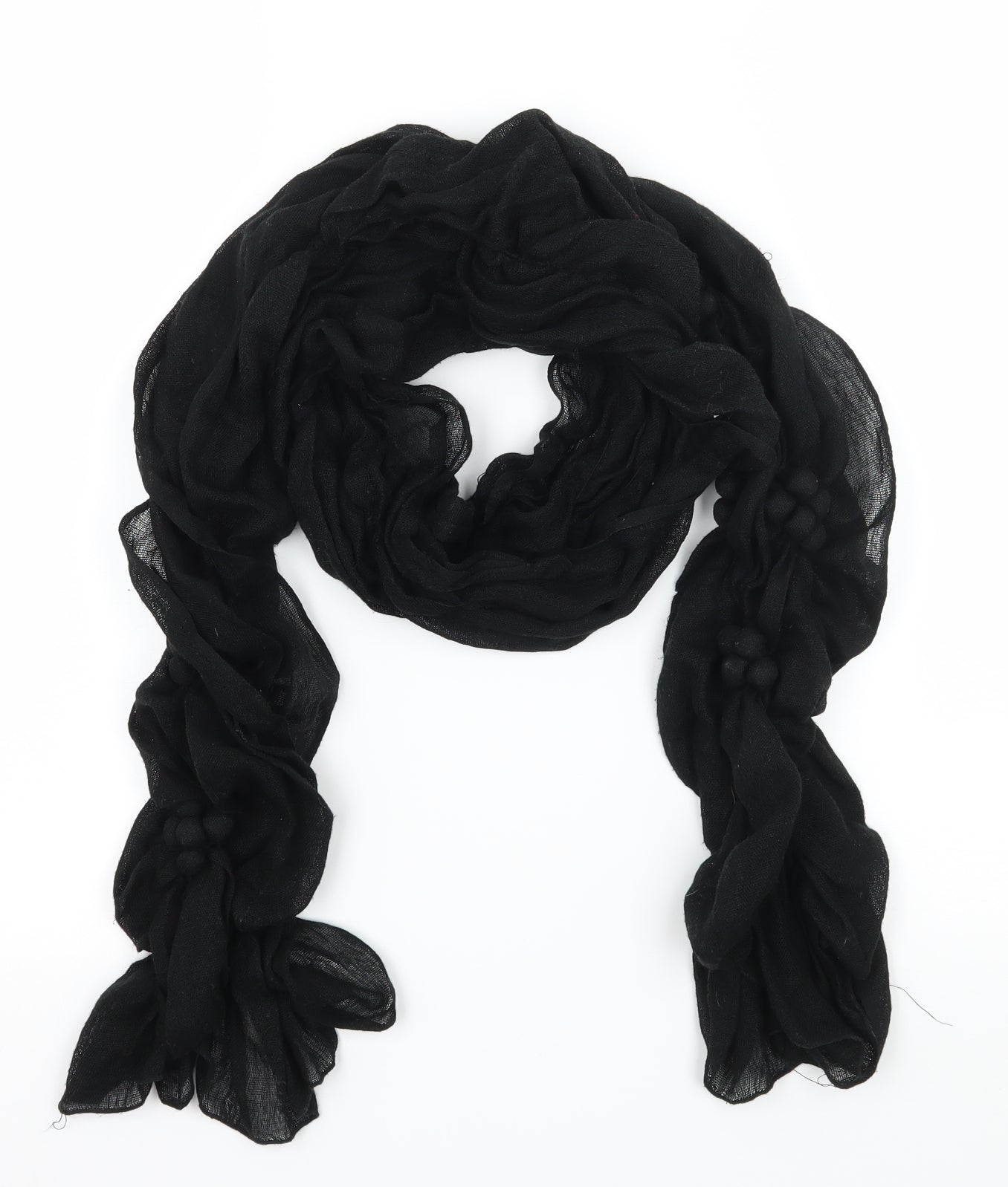 Preworn Womens Black Scarf