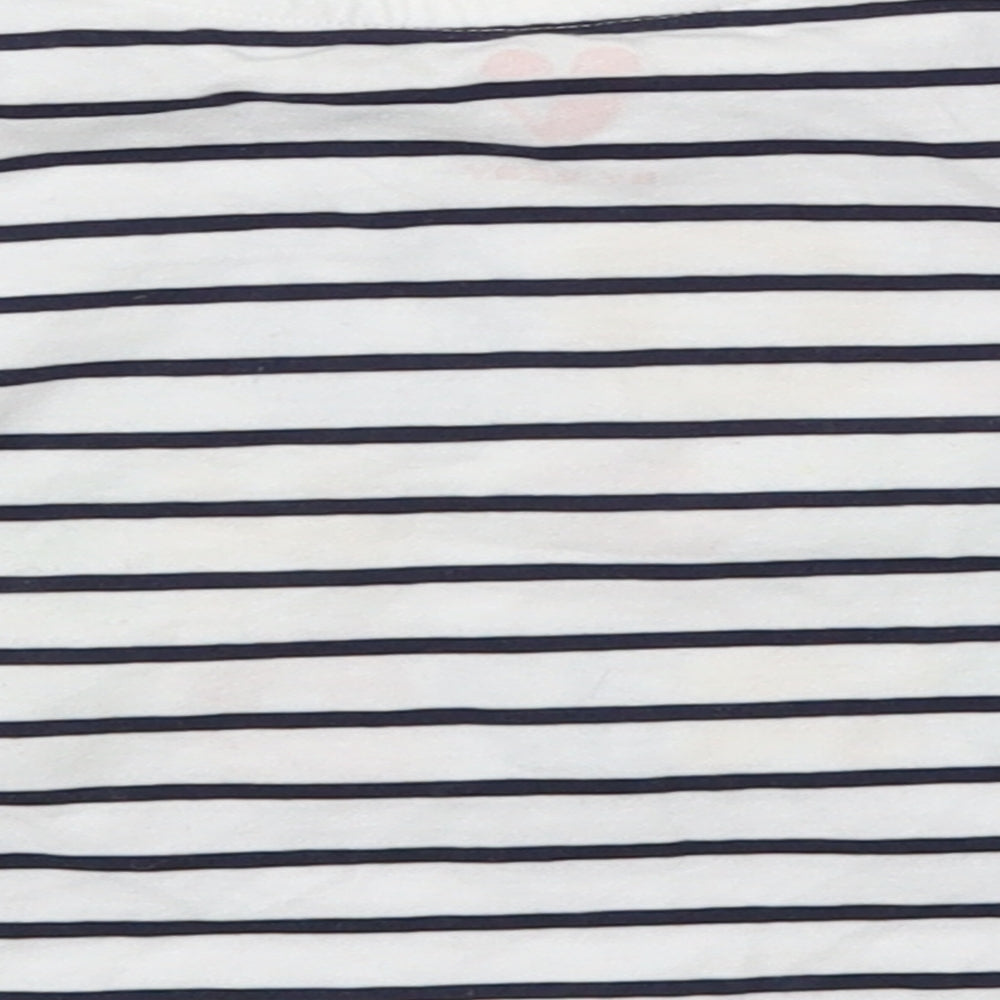 Very White Striped Basic T-Shirt Size 9-12 Months