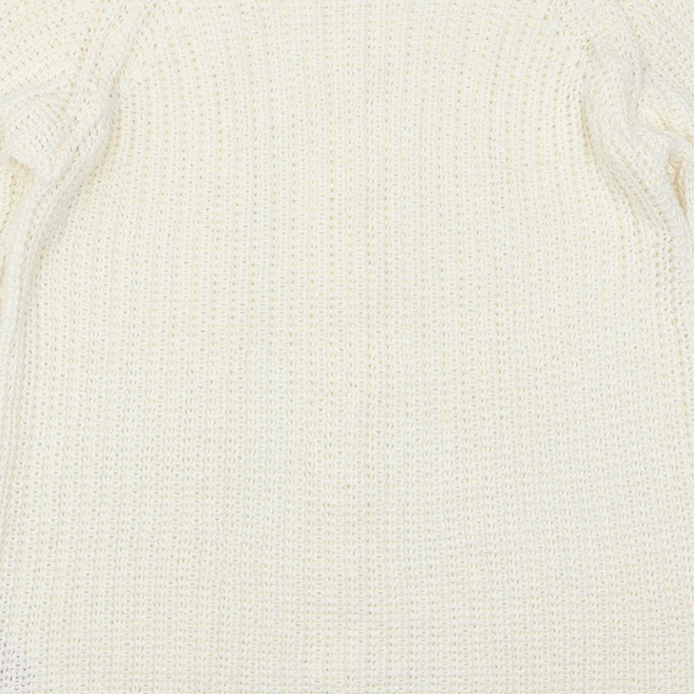 Peacocks Womens Ivory Knit Pullover Jumper Size 12