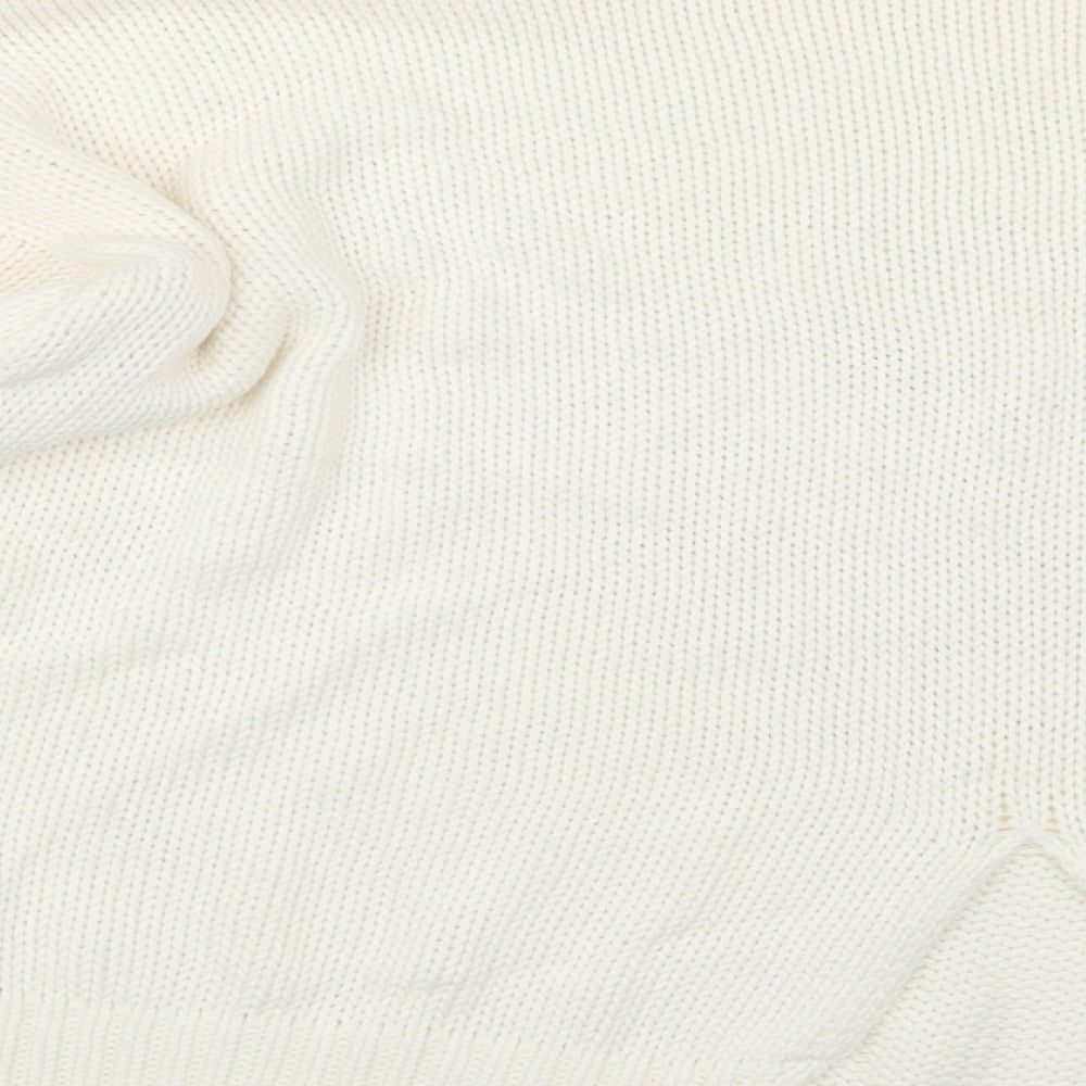 Topshop Womens Ivory Knit Pullover Jumper Size 12