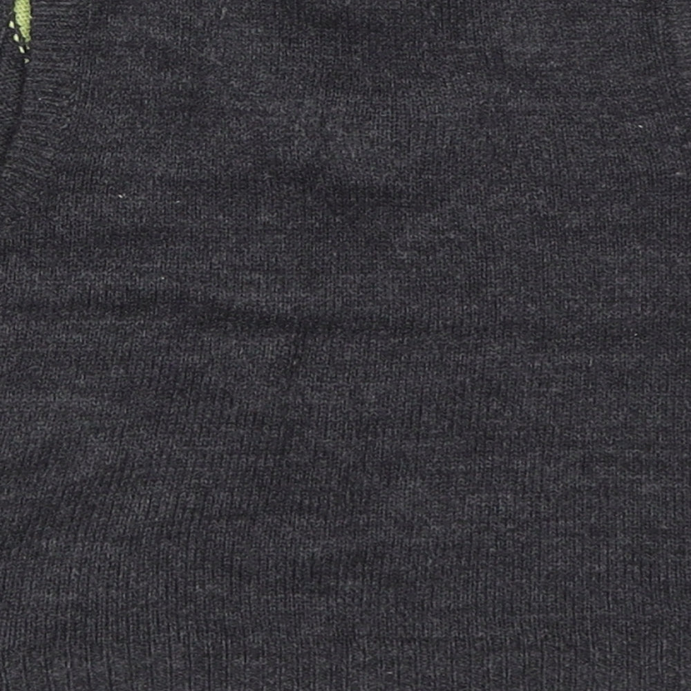 NEXT Boys Grey Argyle/Diamond Vest Jumper Size 9-12 Months