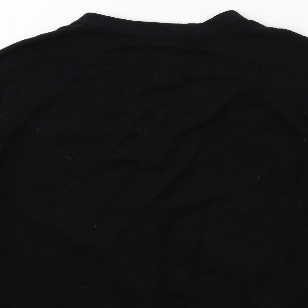 EWM Womens Black Knit Cardigan Jumper Size 14