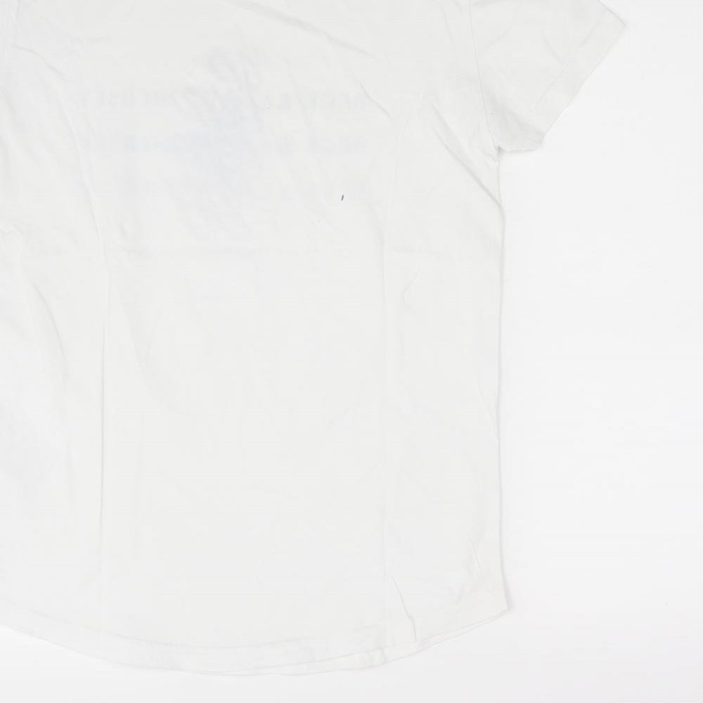 Beck & Hersey Mens White T-Shirt Size S