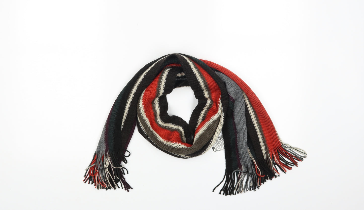 Preworn Unisex Grey Striped Scarf