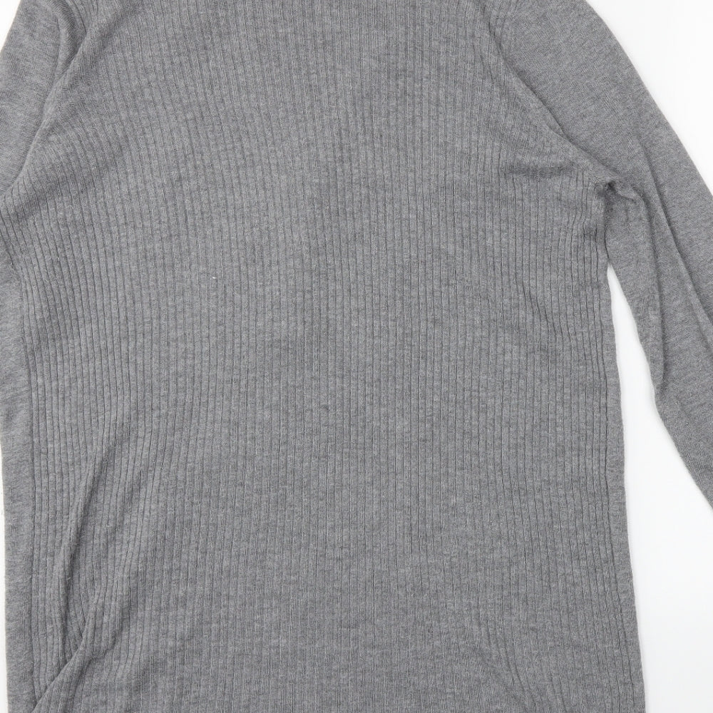George Womens Grey Wrap Jumper Size L