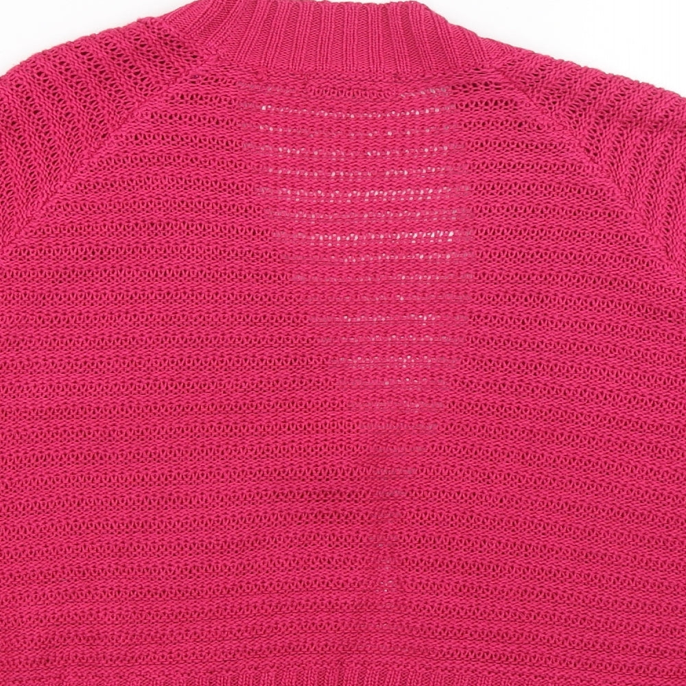 BM Womens Pink Cardigan Jumper Size S