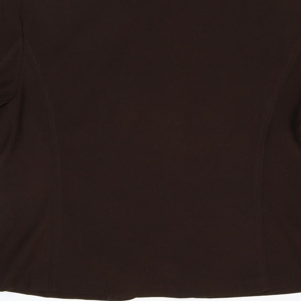 Sarah Hamilton Womens Brown Jacket Size 12