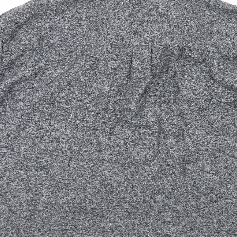 Easy Mens Grey Button-Up Size 3XL