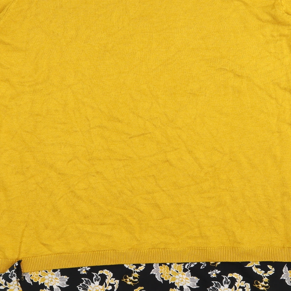 Asda George Womens Yellow Basic T-Shirt Size 24