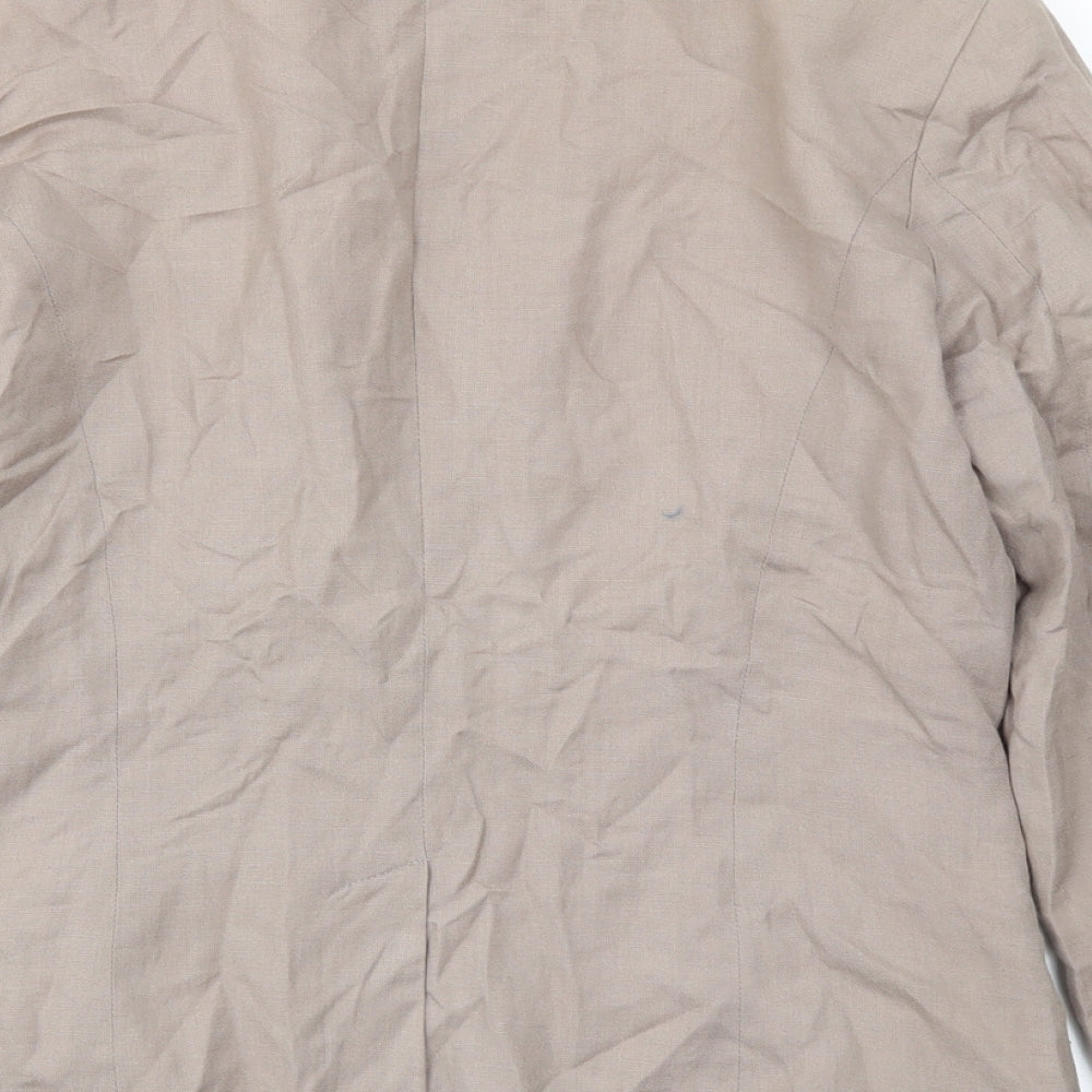 Hawkshed Womens Beige Jacket Blazer Size 12