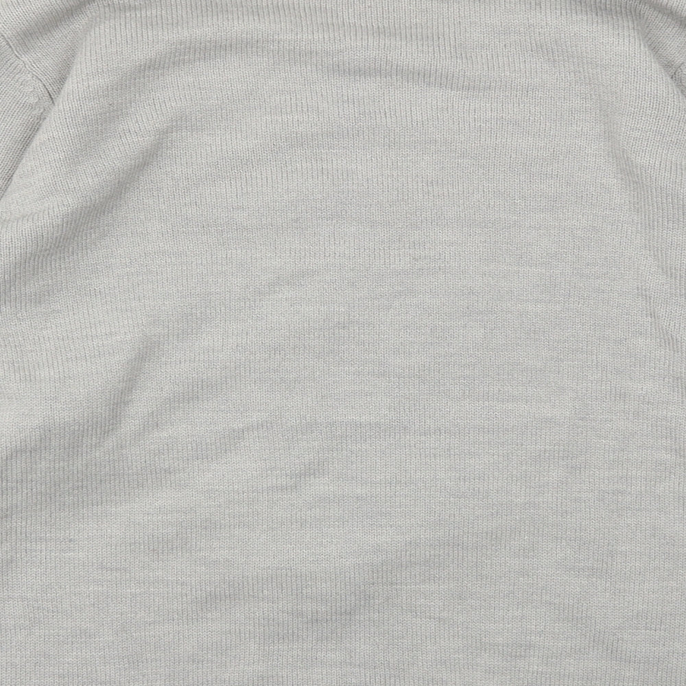 Peakocks Womens Grey Animal Print Pullover Jumper Size L