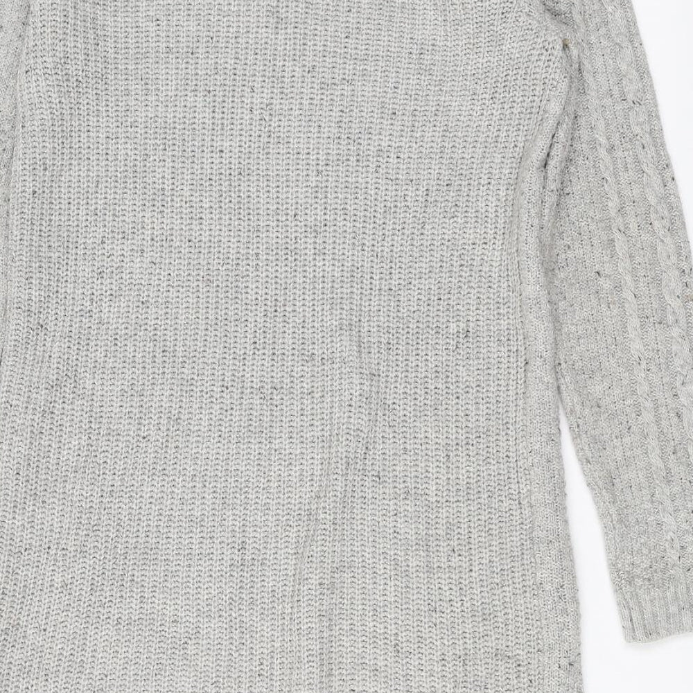 Primark Womens Grey Knit Jumper Dress Size 12 - cable knit