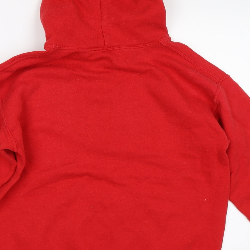 Gildan Mens Red Pullover Hoodie Size S