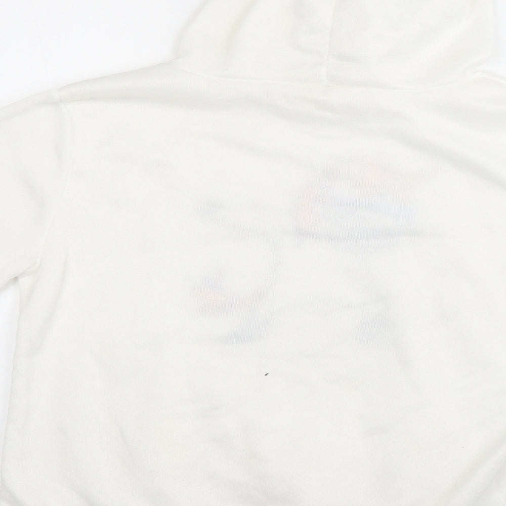 Preworn Girls White Pullover Hoodie Size M