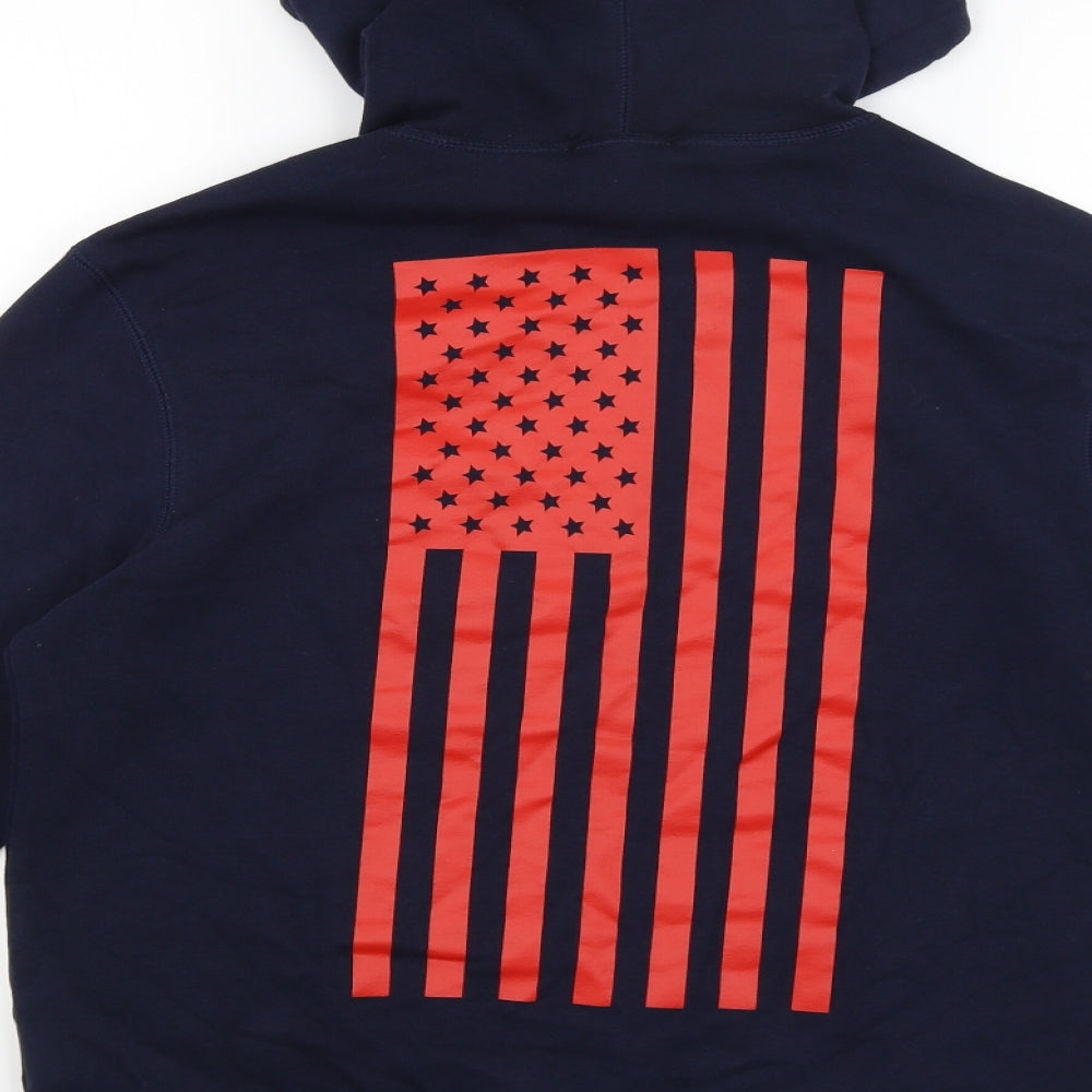 Gap Mens Blue Full Zip Hoodie Size S - American Flag