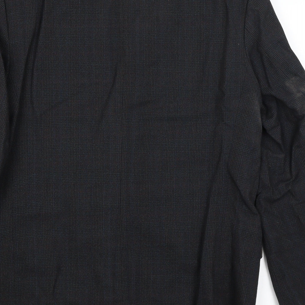 Preworn Mens Blue Plaid Jacket Blazer Size M