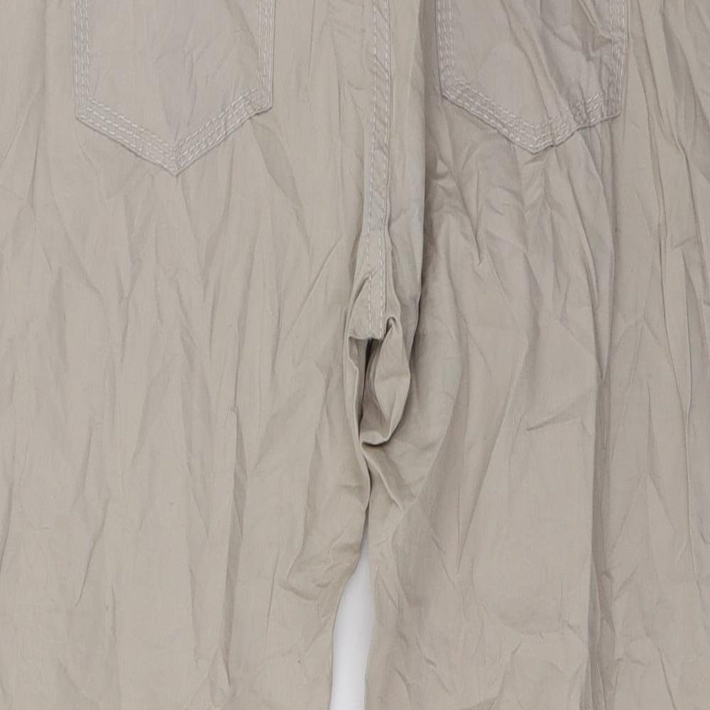 Street One Womens Brown Cropped Trousers Size 34 in L26 in