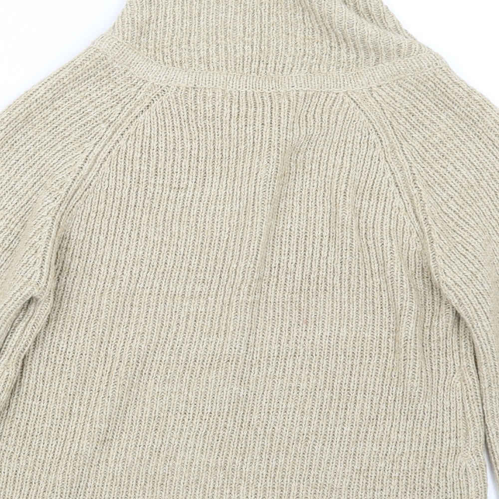 TU Womens Beige Knit Cardigan Jumper Size 14