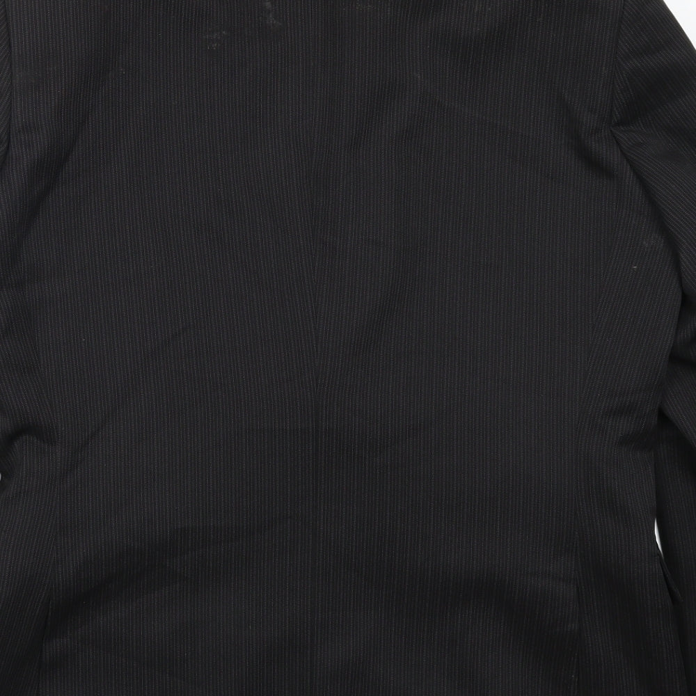 F&F Mens Black Striped Jacket Suit Jacket Size 38