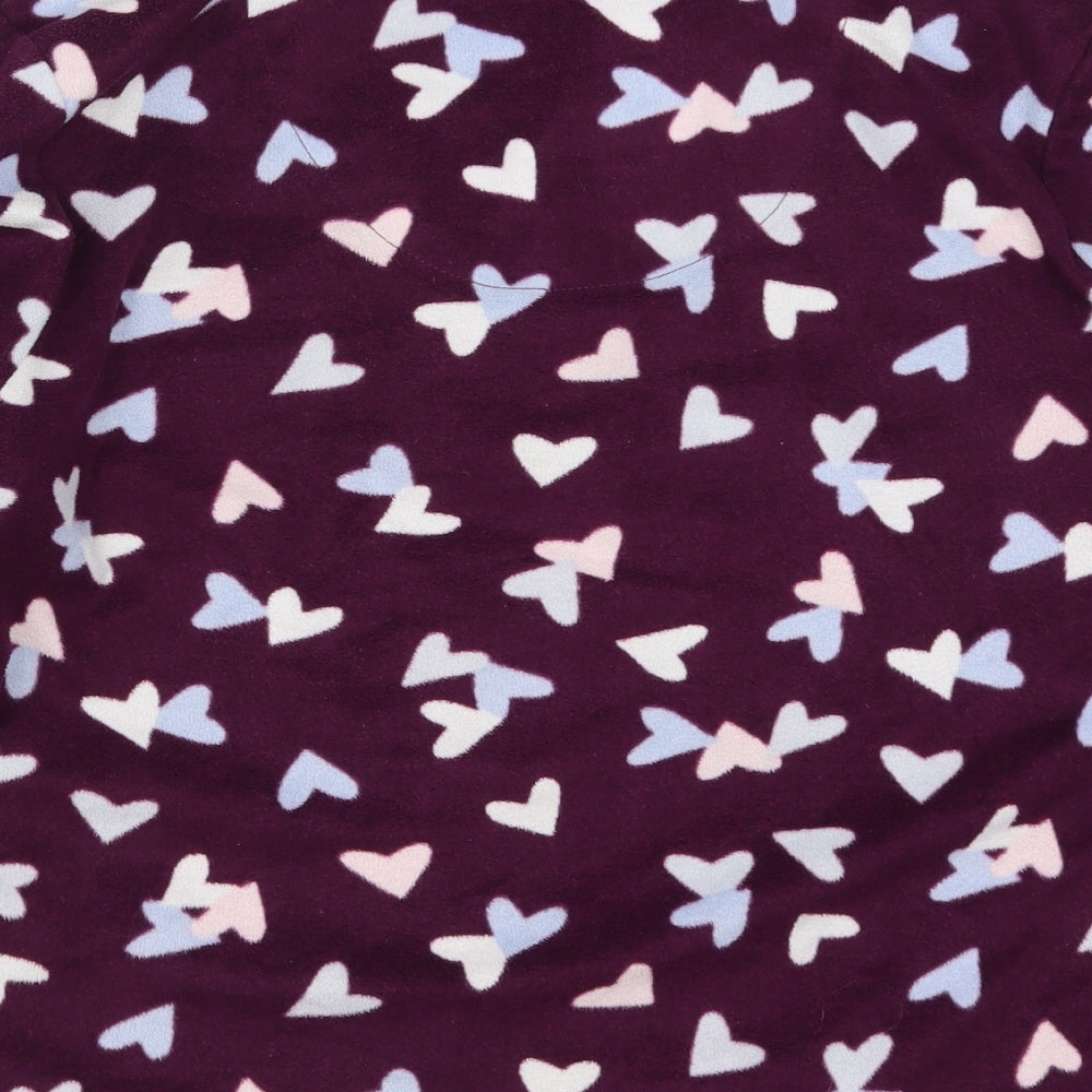 Debenhams Womens Purple Geometric Top Pyjama Top Size 12 - Love Hearts