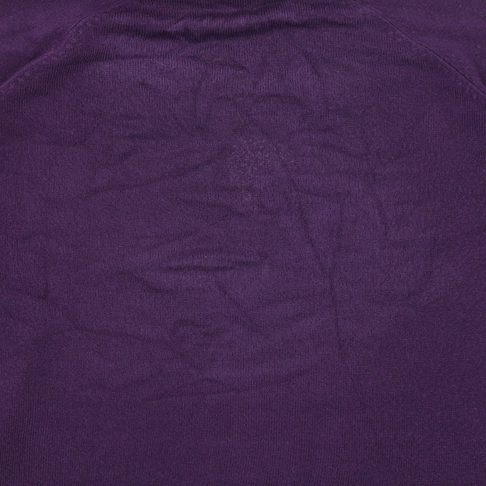 YS Collection Womens Purple Pullover Jumper Size 12