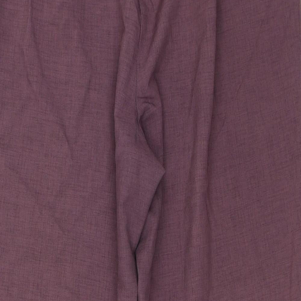 BHS Womens Purple Trousers Size 18 L26 in