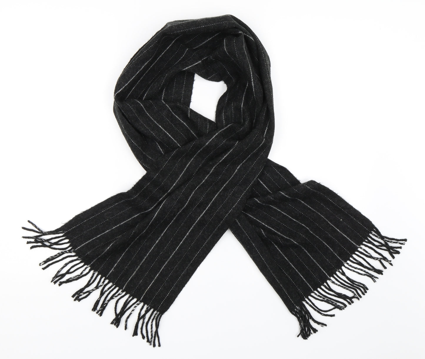 Preworn Mens Black Scarf One Size