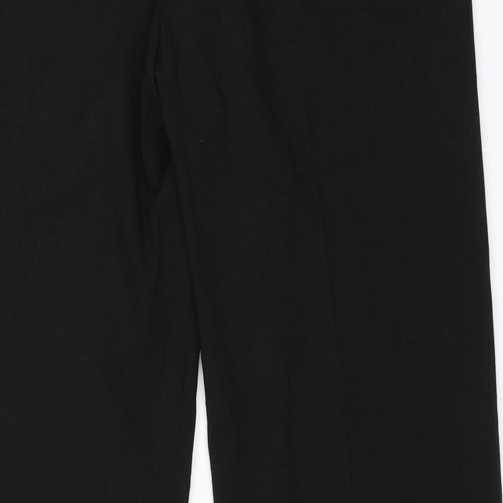 Preworn Womens Black Trousers Size 10 L29.5 in