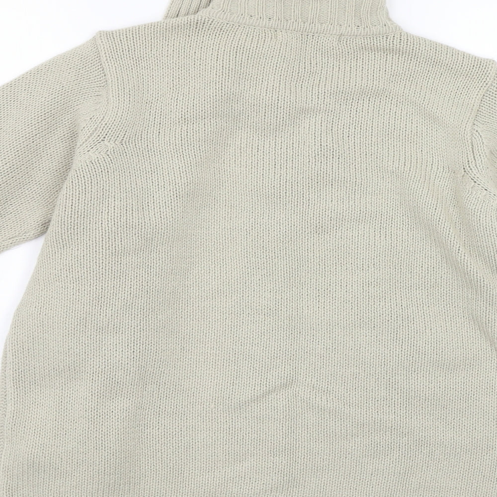 BM Womens Beige Knit Cardigan Jumper Size S