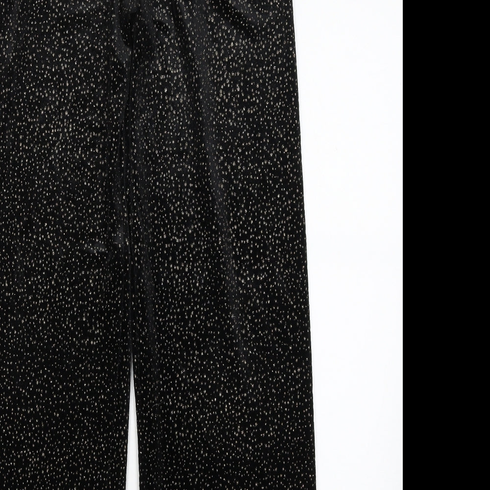 Only You Womens Black Trousers Size 10 L28 in