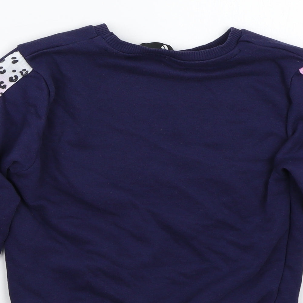 Very Girls Blue Pullover Jumper Size 7 Years